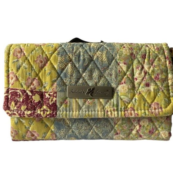 isabella's journey Crossbody Wallet Quilted Spring Floral Preowned - Picture 6 of 11